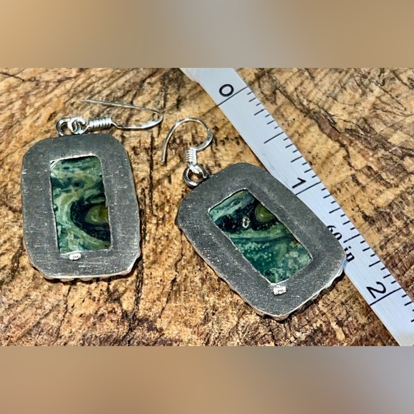 Kambaba Jasper Earrings 1 7/8” - Picture 6 of 7